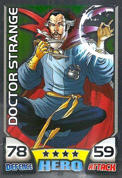 DOCTOR STRANGE - TOPPS HERO ATTAX 2011 - MARVEL UNIVERSE - "FOIL" TRADING CARD 23