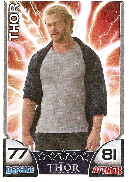 TOPPS HERO ATTAX - MARVEL UNIVERSE - THOR MOVIE CARD "RARE" UNUMBERED