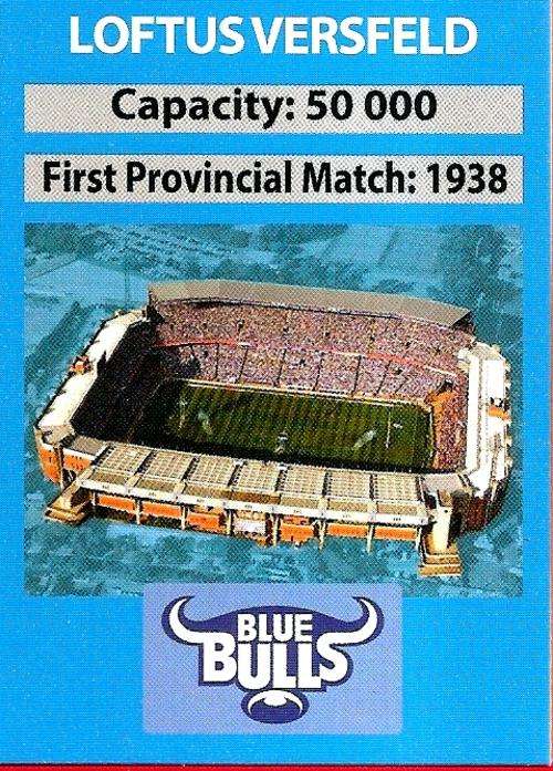 2009 BIG BALL RUGBY COLLECTION - BLUE BULLS LOFTUS "STADIUM" CARD
