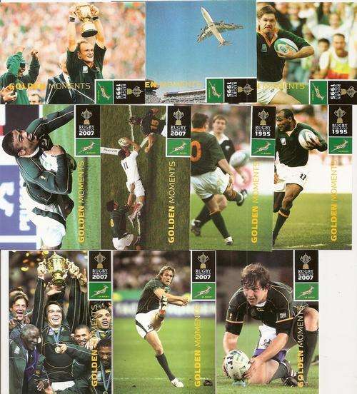 2011 RUGBY WORLD CUP COLLECTION - COMPLETE GOLDEN MOMENTS SET OF 10 CARDS
