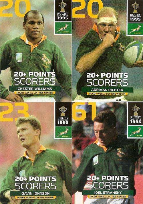 2011 RUGBY WORLD CUP COLLECTION - "POINTS SCORERS" SET OF 4 CARDS