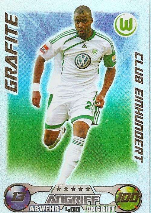 MATCH ATTAX 2009/10 "BUNDESLIGA" - GRAFITE "CLUB 100" CARD