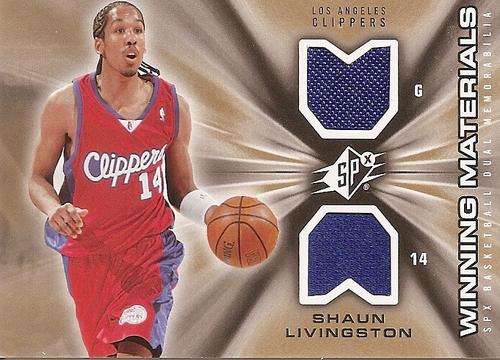 SHAUN LIVINSTON - WINNING MATERIALS AUTHENTIC "JERSEY" CARD - UPPER DECK 03