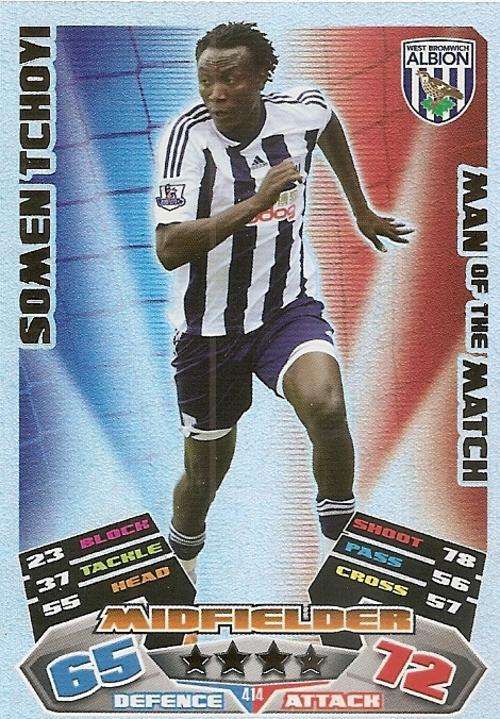 MATCH ATTAX 2012 - SOMEN TCHOYI "MAN of the MATCH" CARD