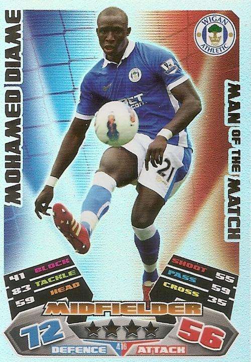 MATCH ATTAX 2012 - MOHAMED DIAME "MAN of the MATCH" CARD