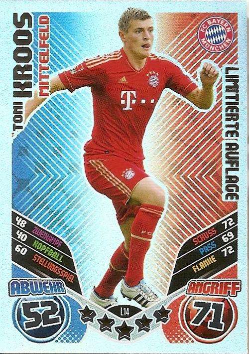 MATCH ATTAX 2012 "BUNDESLIGA" - TONI KROOS "LIMITED EDITION" CARD