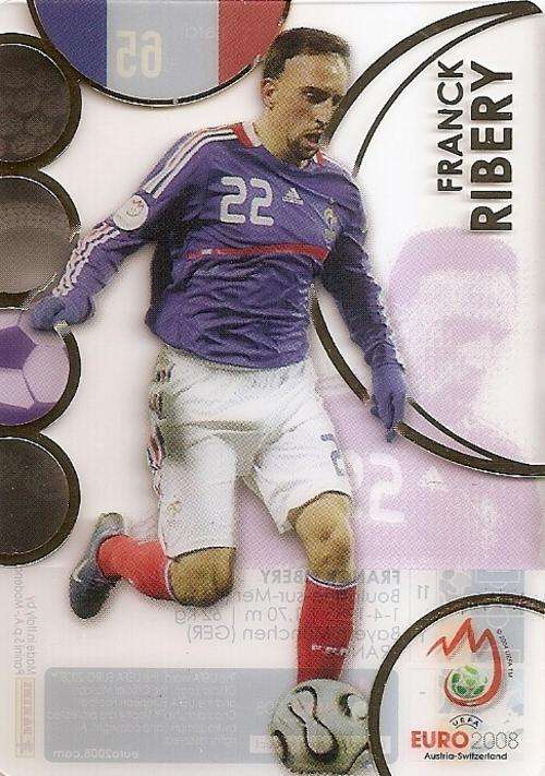 FRANK RIBERY - PANINI `UEFA EURO 2008` PREMIUM COLLECTION - RARE GOLD `ACETATE ULTRA` TRADING CARD