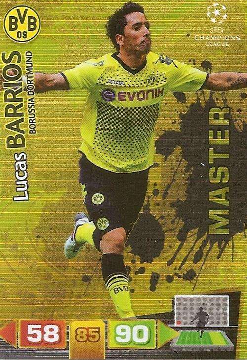 CHAMPIONS LEAGUE  2012 ADRENALYN XL - LUCAS BARRIOS `MASTER GOLD` CARD
