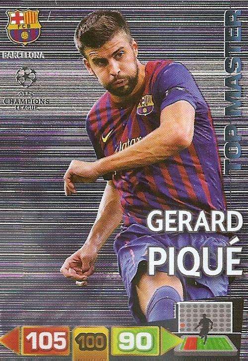 CHAMPIONS LEAGUE  2012 ADRENALYN XL - GERARD PIQUE `TOP MASTER PLATINUM` CARD