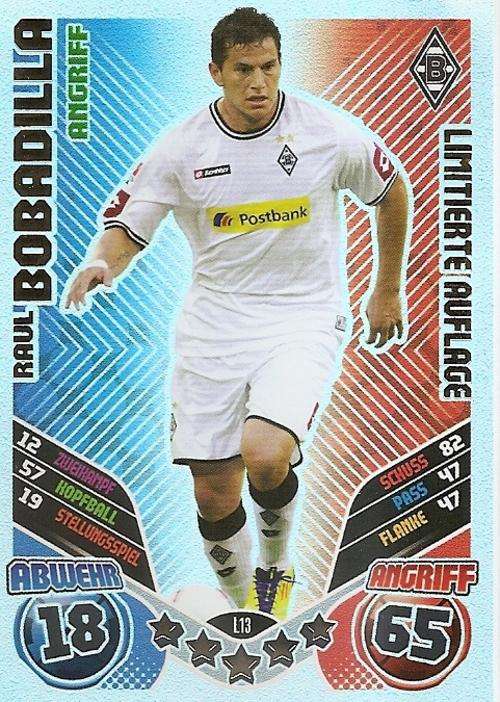 MATCH ATTAX "BUNDESLIGA" 2012 - RAUL BOBADILLA LIMITED EDITION CARD