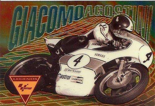 GIACOMMO AGOSTINI - MOTO GP CARD COLLECTION by PANINI - `SUPER RARE` GOLD LEGEND CARD (2)