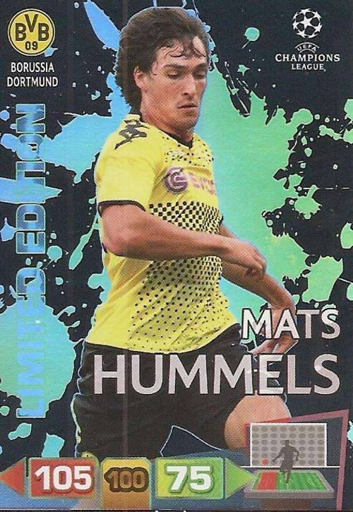CHAMPIONS LEAGUE  2011/12 ADRENALYN XL - MATS HUMMELS "RARE" LIMITED EDITION CARD