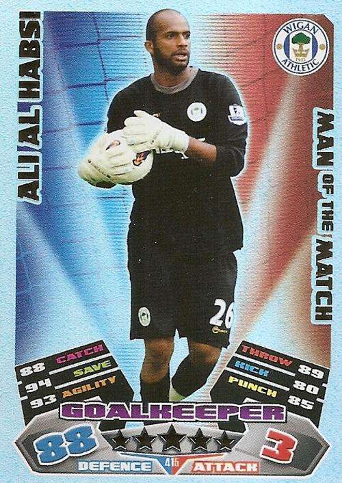 MATCH ATTAX 2012 - ALI AL HABSI "MAN of the MATCH" CARD