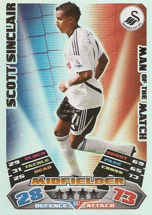MATCH ATTAX 2012 - SCOTT SINCLAIR "MAN of the MATCH" CARD