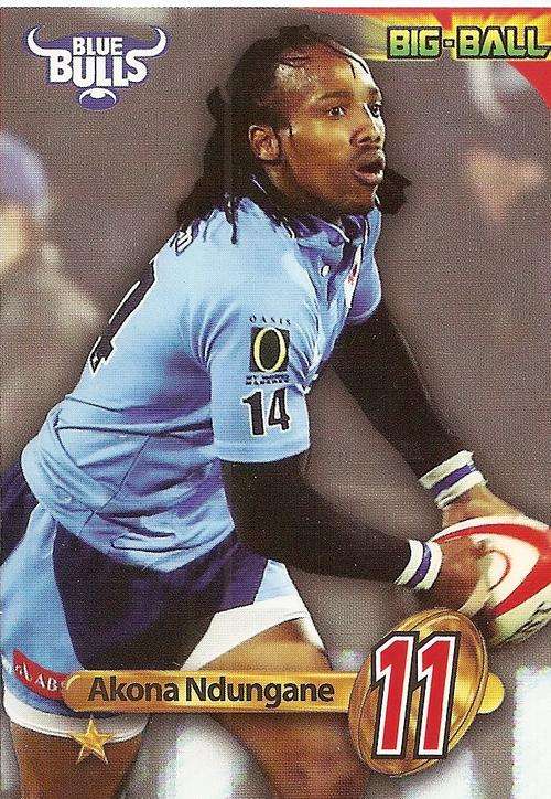 BIG BALL 2010 RUGBY COLLECTION - AKONA NDUNGANE BASE CARD BB01