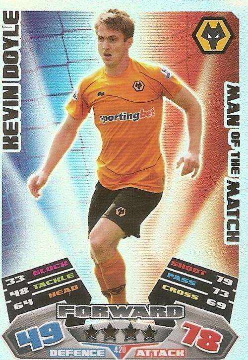 MATCH ATTAX 2012 - KEVIN DOYLE "MAN of the MATCH" CARD