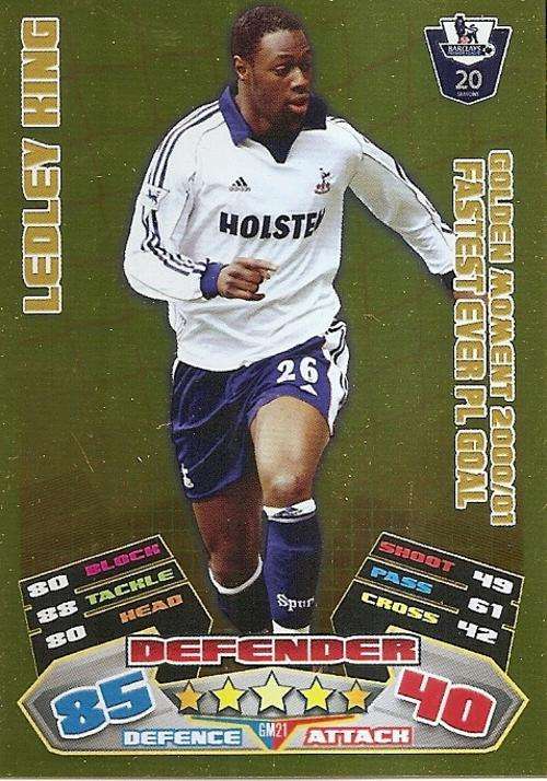 MATCH ATTAX 2012 - LEDLEY KING "GOLDEN MOMENT" CARD