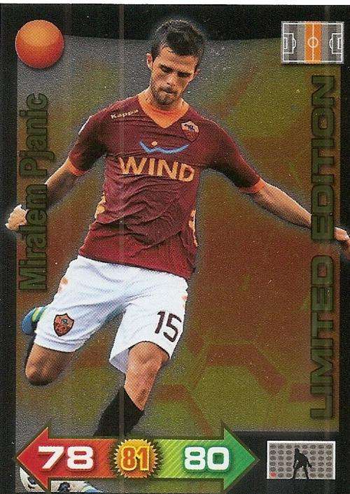 CALCIATORI "SERIE A" ADRENALYN XL 2012  - MIRALEM PJANIC "LIMITED EDITION" GOLD FOIL CARD