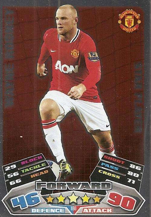 MATCH ATTAX 2012 - WAYNE ROONEY "STAR PLAYER" CARD