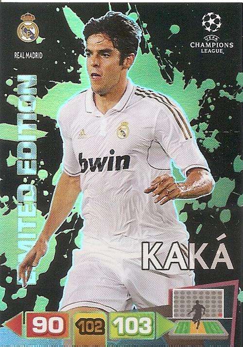 KAKA  - CHAMPIONS LEAGUE  2011/12 ADRENALYN XL - `VERY RARE` LIMITED EDITION CARD