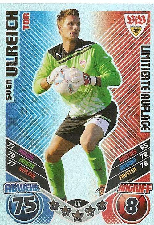 MATCH ATTAX "BUNDESLIGA" 2012 - SVEN ULREICH "RARE" LIMITED EDITION CARD