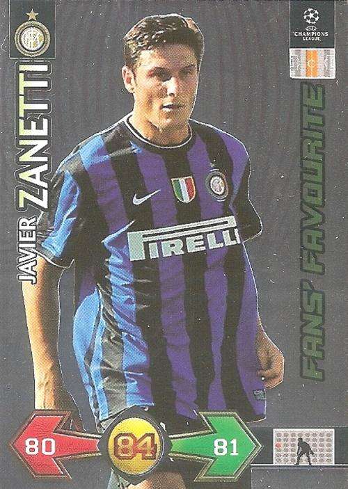 CHAMPIONS LEAGUE S/STRIKES 2009/10 - JAVIER ZANETTI FANS FAVOURITE