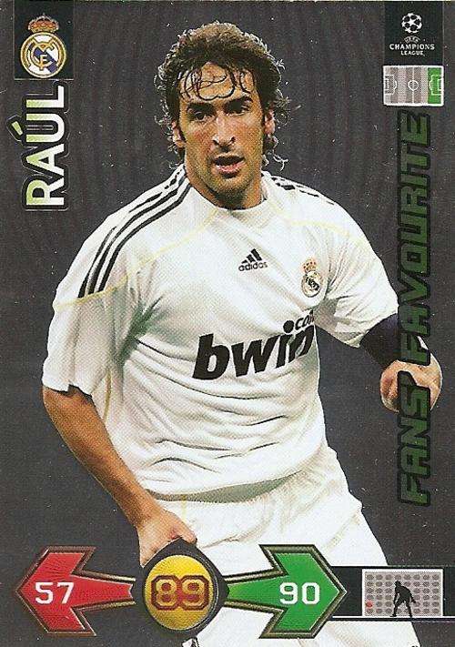 CHAMPIONS LEAGUE S/STRIKES 2009/10 - RAUL FANS FAVOURITE CARD