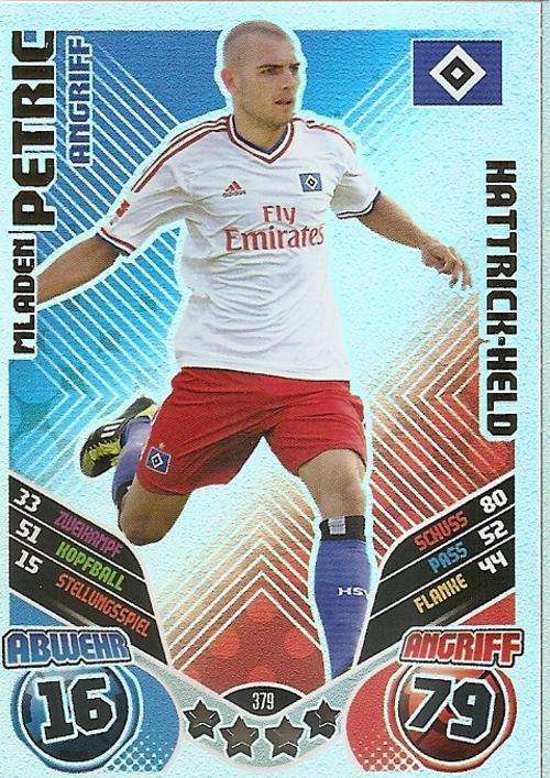 MATCH ATTAX "BUNDESLIGA" 2012 - MLADEN PETRIC "HAT TRICK HERO" CARD