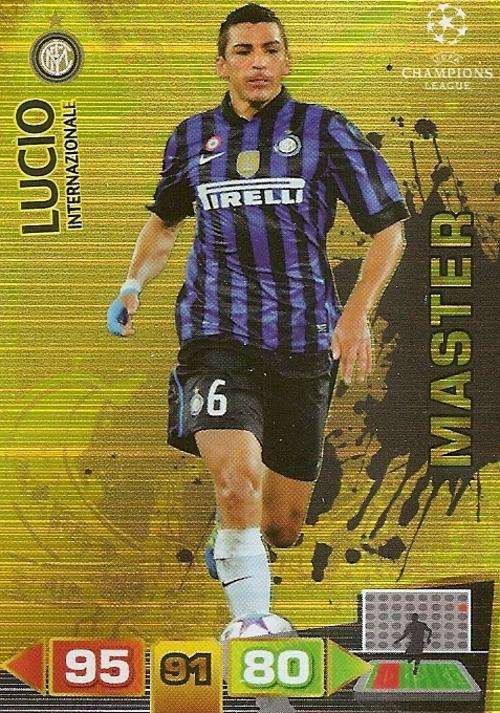 CHAMPIONS LEAGUE  2012 ADRENALYN XL - LUCIO "MASTER GOLD" CARD