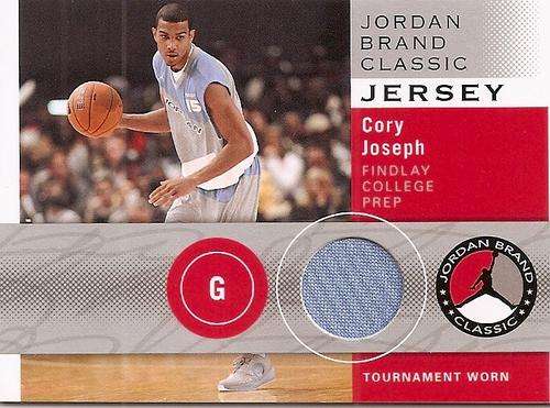 CORY JOSEPH - TOURNAMENT WORN "JERSEY" CARD - UPPER DECK 2011