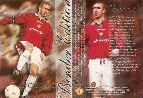 ERIC CANTONA LIMITED EDITION "BINDER CARD" - FUTERA MANCHESTER UNITED 1997