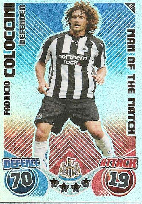 MATCH ATTAX 2010/11 - FABRICIO COLOCCINI M/MATCH CARD