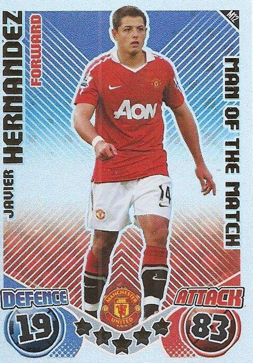 MATCH ATTAX EXTRA 2010/11 - JAVIER HERNANDEZ M/MATCH CARD