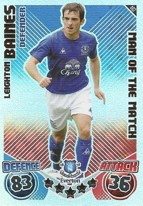 MATCH ATTAX 2010/11 - LEIGHTON BAINES M/MATCH CARD