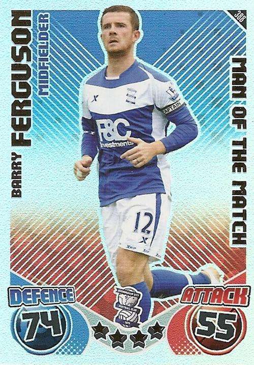 MATCH ATTAX 2010/11 - BARRY FERGUSON M/MATCH CARD