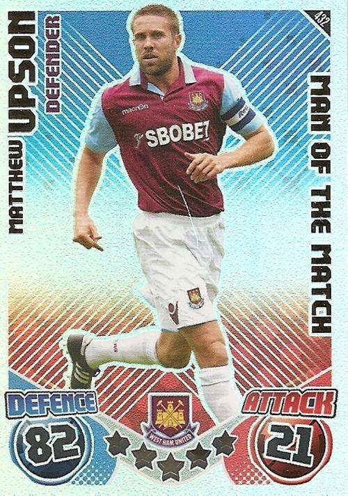 MATCH ATTAX 2010/11 - MATHEW UPSON M/MATCH CARD