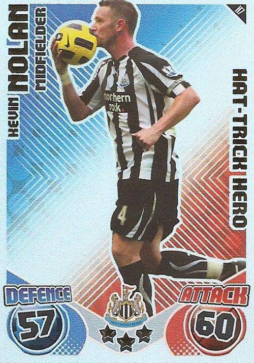 MATCH ATTAX EXTRA 2010/11 - KEVIN NOLAN HAT TRICK HERO CARD