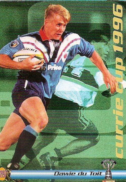 DAWIE DU TOIT - SPORTS DECK 1996 -  NORTHERN TRANSVAAL "CURRIE CUP 1996" CARD 21