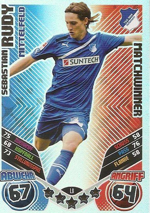 MATCH ATTAX "BUNDESLIGA" 2012 - SEBASTIAN RUDY LIMITED EDITION CARD