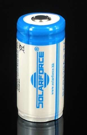 Rechargeable batteries RCR123A 3.7V Size Cr123a
