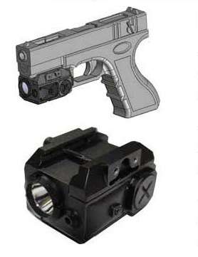 Glock compact models Laser and LED flashlight with strobe