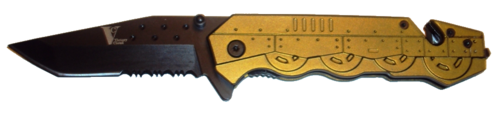 Gold Fire Fighters Rescue Knife