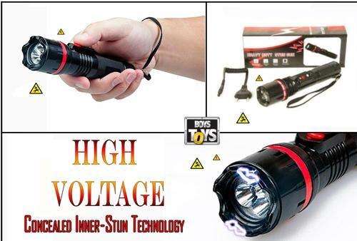 New >300,000V High Voltage Stun Gun/LED Flashlight