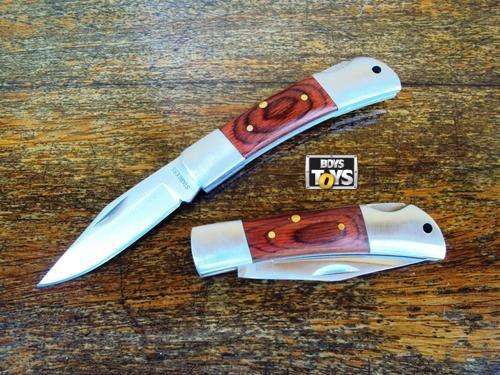 Stainless Lock Knife with wood handel - 2-40