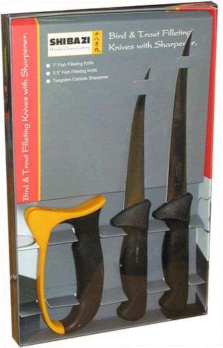 Shibazi Bird &Trout Knives with Tungston Carbide Sharpener