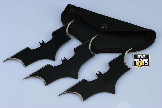 ***NEW***BATMAN Throwing Blades with Bat Sheath