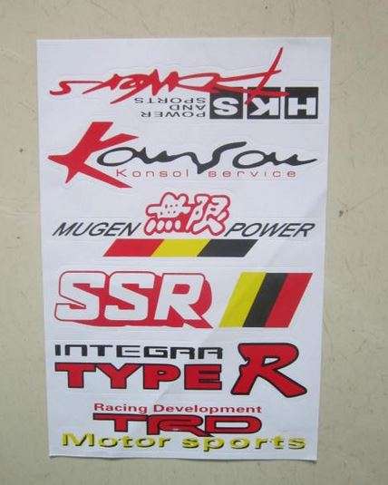 Racing Sport Sticker Kit No.1 - VINYL STICKERS