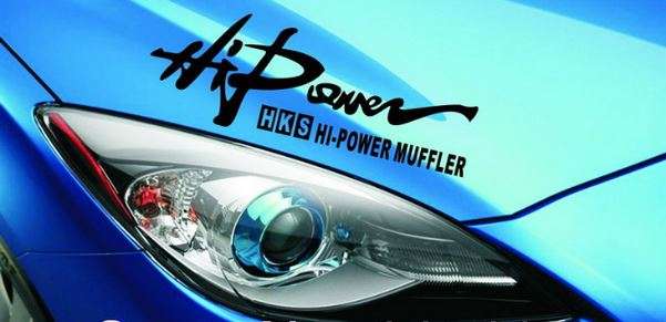 Hi Power HKS Car Headlight Taillight Eyebrow Decal Vinyl Sticker