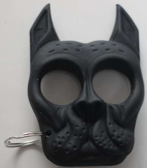 Two Finger Dog Face Mini Knuckle Duster Self Defense Weapon & Key-chain