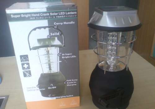 SUPER BRIGHT HAND CRANK  LS-360 - SOLAR LED LANTERN - with 36 LED